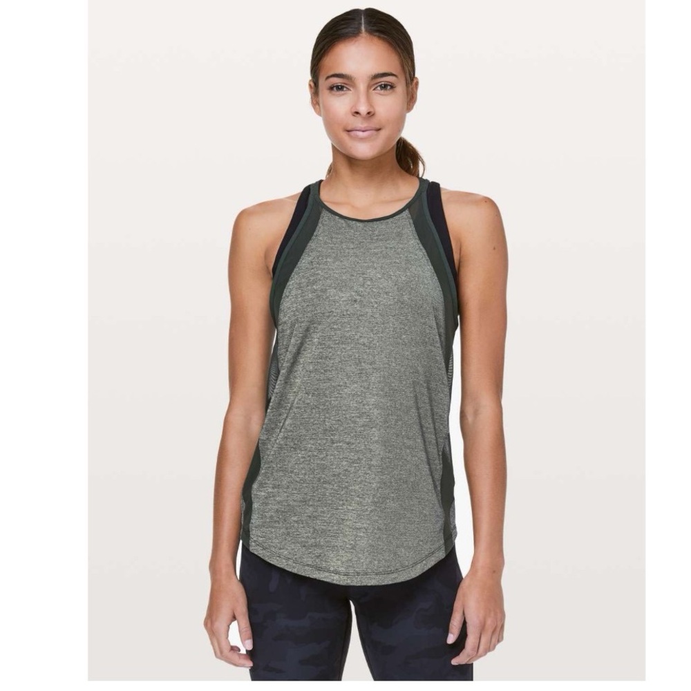 Lululemon Run Off-Route Tank
Heathered Camo Green / Camo Green Medium